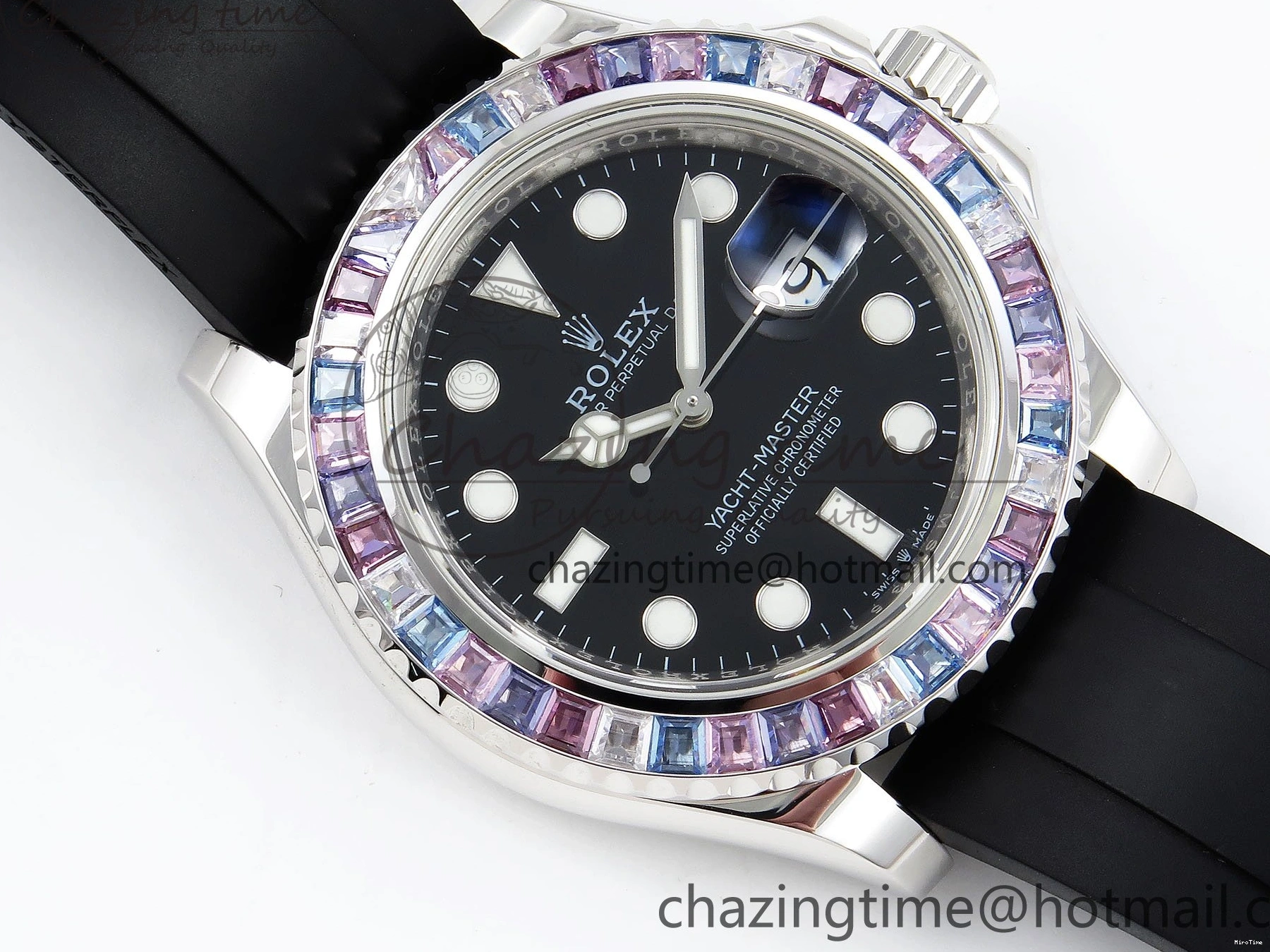 MiroTime 0422 Yacht-Master 226659 KF 1:1 Best Edition Diamonds Bezel WG Wrapped on Oysterflex Strap VR3235 (Gen Weight) Timeless 1576